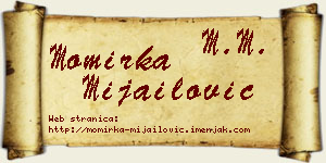 Momirka Mijailović vizit kartica